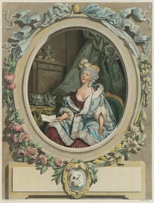 CATHELIN (*1739) nach WILLE (*1748), La nouvelle affligeant, KSt. Klassizismus - Bild 1 von 4