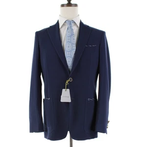 Sartorio Kiton NWT 100% Wool Sport Coat Size 46R (36R US) In Textured Blue - Picture 1 of 12