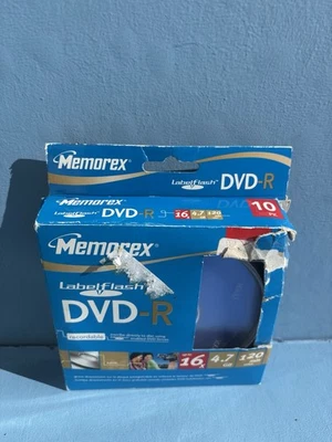 Memorex Label Flash DVD-Recordable Discs, 4.7GB, 10PK ,120 Minute Video/16X - Image 1 of 4