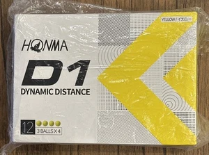 HONMA GOLF BALLS D1 Model BT2201 Yellow 【1 Dozen】12 Balls New US SELLER - Picture 1 of 2