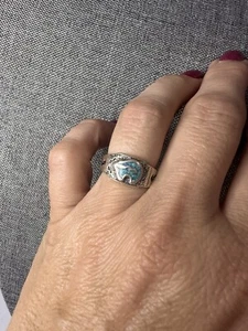 INDIANER STERLINGSILBER TÜRKIS BÄR FETISCH RING GRÖSSE 7 ERSTAUNLICH - Bild 1 von 5