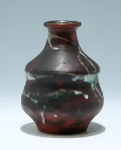 Moderne Studiokeramikvase signiert WB 74 Höhe 17,7 cm. 1053 Gramm - Bild 1 von 4