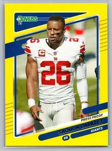 2021 Panini Donruss - Yellow Press Proof #79 Saquon Barkley - Picture 1 of 2