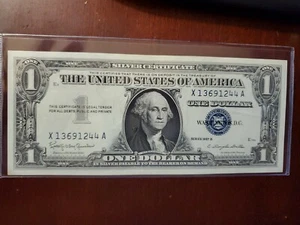 1957 B Silver Certificate $1 Rare Bill Clean, Crisp near un-circulated!! WOW - Picture 1 of 12
