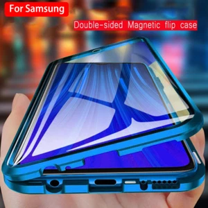 For Samsung S25 S24 FE S23 S22 Ultra S21 Double Sided Magnetic Metal Case Cover - Picture 1 of 21