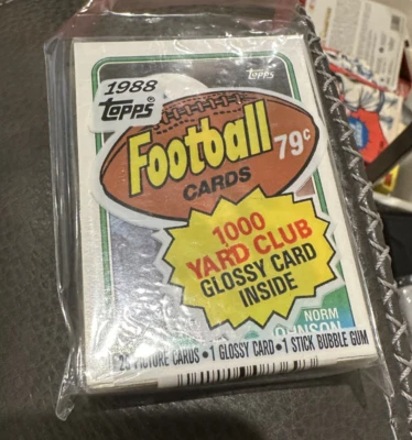 Paquete de violonchelo de fútbol americano Topps 1988 Bo Jackson Rookie radiocontrol en la parte posterior sellado de fábrica  Foto 1 de 3