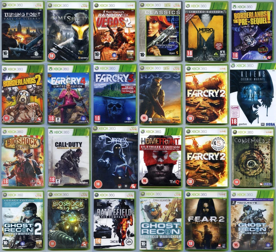 XBOX 360 FPS 1st PERSON SHOOTER Games Pick Your Own Bundle fae 99p Max £3.50 P&P - Image 1 of 1