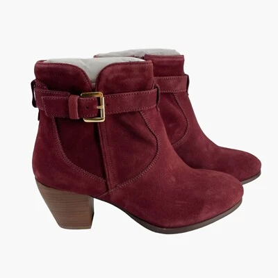 Diba Sleek Ankle Boot Bootie in Burgundy Red Buckle Size 8 - Image 1 of 4