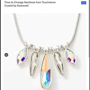 Collar Touchstone Crystal de Swarovski TIME TO CHANGE AB chapado en rodio 16-18" - Imagen 1 de 2