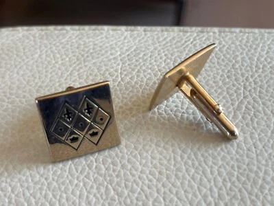 Cufflinks vintage Swank gold tone Formal Suit Accessory - Image 1 of 3
