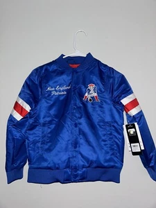 NFL TEAM APPAREL NEW ENGLAND PATRIOTS VINTAGE BOMBER SNAP JACKET SIZE (8) $125 - Picture 1 of 4