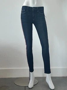 Jeans Joe's Wiloughby ajustados al tobillo para mujer talla 28 Racing rayas lavado oscuro denim - Imagen 1 de 6