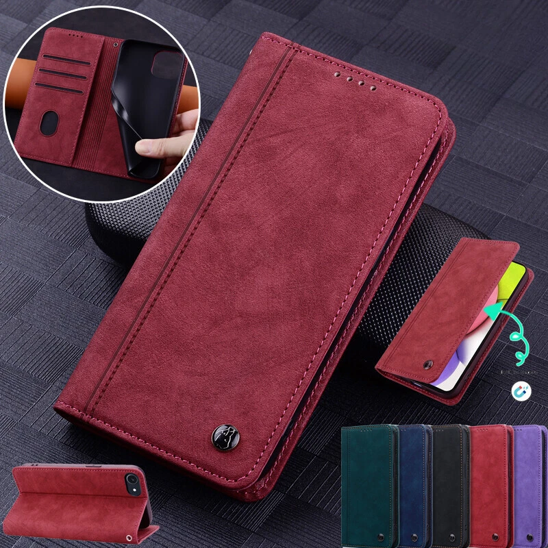For iPhone 17 16e 15 14 13 12 11 Pro Max Magnetic Case Wallet Leather Flip Cover
