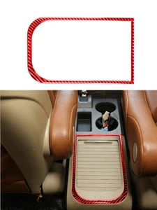 Red Armrest Box Frame Trim Cover Decor Carbon Fiber For Honda CR-V CRV 2007-2011 - Picture 1 of 12