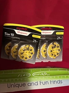 (2 Packs) Hearing Aid Batteries Size 10 24-Pack Walgreens W10-24 1.45 Volt - Picture 1 of 4