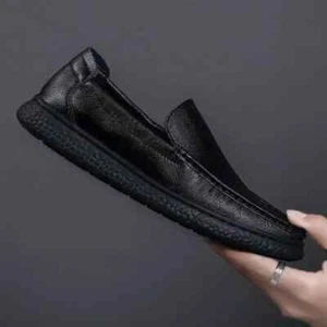 Men's Genuine Leather Soft Business Casual Shoes Outdoor Loafers Flats Sneakers - Picture 1 of 11