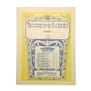 Woodland Echoes 1908 Vintage Noten AAP Wyman Edit Greenwald - Bild 1 von 4