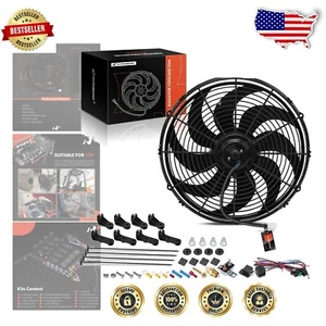 Durable 16 Inch Radiator Fan with Maximum Speed 2600 RPM - 1-Year Warranty - Picture 1 of 11