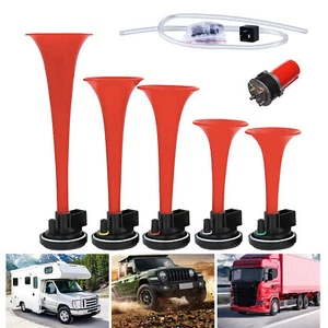 5 Tube Music Electric Air Horn Electric Music Horn Car Horn Air Horn 12v - Picture 1 of 6