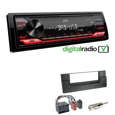 JVC KD-X182DB MP3 DAB+ USB 1-DIN Autoradio für BMW 5er 1995-2000 schwarz - Bild 1 von 4