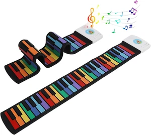 49 Keys Roll up Piano, Portable Rechargeable Digital Electric Foldable Piano Key - Picture 1 of 9