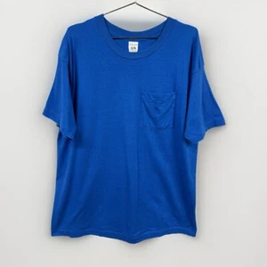 Camiseta Vintage Fruit Of The Loom Mezcla Dorada Bolsillo Azul XXL Blanco Suave - Imagen 1 de 12