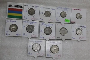 MAURITIUS - 11 COINS LOT MOSTLY COLONIAL B49 #1765 - Picture 1 of 3