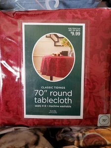 Target RED Round Tablecloth 70” Round - NEW in PACKAGE - Picture 1 of 2