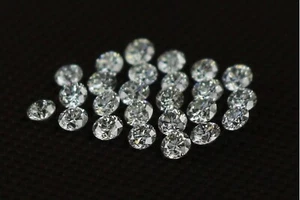 1 Ct Lot of 5 mm White Lab Created Diamond Loose Great Shine And Luster ! - Picture 1 of 4