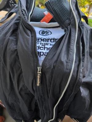 Superdry Original Windcheater JPN Chaqueta Hombre M Pequeña Japón A Prueba de Viento Triple Cremallera Foto 1 de 3