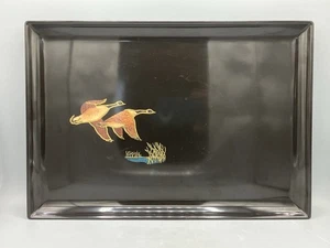 Vintage Couroc of Monterey California Serviertablett Flying Mallards Ducks MCM - Bild 1 von 8