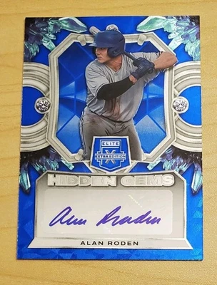 2023 Panini Elite Extra Edition - Hidden Gems Alan Roden #HG-ARD Blue (AU, RC) - Image 1 of 2