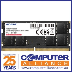 8GB SODIMM DDR5 ADATA 4800MT/s RAM for Notebooks AD5S48008G-S - Picture 1 of 1