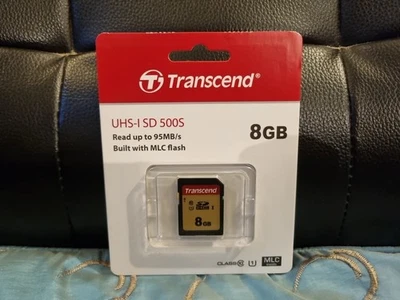 TRANSCEND 8GB SD HC MEMORY CARD - BRAND NEW AND SEALED - UK SELLER - Image 1 of 2