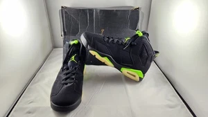 Nike Air Jordan 6 Youth Size 7Y Electric Green Suede Black 384665-003 - Picture 1 of 23