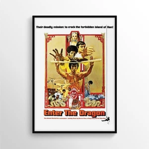 1973 ENTER THE DRAGON - Movie Film Poster Print A3 A4 A5 - Home Decor/Wall Art - Picture 1 of 4