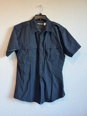 Súper Camisa Azul Marino 8676 Flexible Manga Corta Uniforme de Policía Para Hombre Mediana Foto 1 de 4