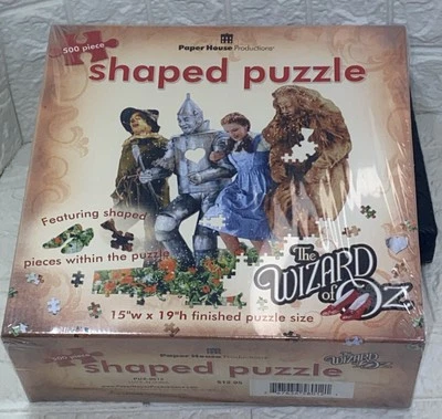 500 Piece Wizard of Oz Shaped Puzzle Paper House Productions Sealed Poppy Field - Image 1 of 4