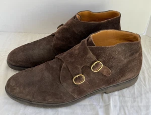 Paolo De Marco Herren Wildleder Leder Handarbeit Schuhe Braun Gr. 17 M Vibram Sohle - Bild 1 von 13