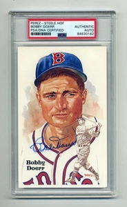 BOBBY DOERR AUTOGRAPHED PEREZ STEELE POST CARD PSA/DNA Encapsulated - NICE - Picture 1 of 1