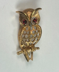 Vintage Avon Goldtone Owl Brooch - Bild 1 von 5