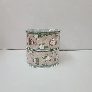 Bundle Of 2 Christmas Wire-Edged Gold Ribbon 2.5" Wide 50 Yards Each  - Picture 1 of 5