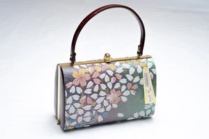 DEAR VANILLA JAPANESE KIMONO ENAMEL HANDBAG PURSE VINTAGE AUTHENTIC MADE JAPAN - Picture 1 of 8