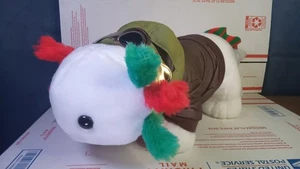 Build-A-Bear Red White Green Festive Fun Axolotl Winter Christmas Aviation - Picture 1 of 6