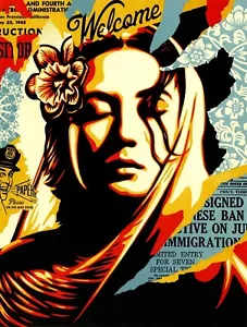 SHEPARD FAIREY Obey Giant - 2020 Welcome Visitors 16x20" Letterpress Print - Picture 1 of 7