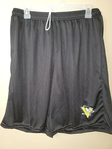 0724-1 Hombres PITTSBURGH PENGUINS Camiseta deportiva de poliéster BOLSILLOS Bordados NEGROS - Imagen 1 de 1