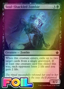 x1 Soul-Shackled Zombie FDN Foundations MTG 70 FOIL COMMON M/NM 1x - Picture 1 of 1