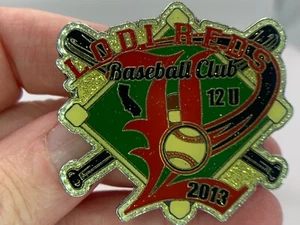 Prendedor de tachuela vintage de béisbol de softbol lanzamiento rápido 2013 LODI REDS T-4674A - Imagen 1 de 3