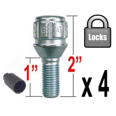 Gorilla 47018N Wheel Lug Nut Lock Bolts M14-1.5 27mm Long Cone Chrome Foto 1 de 2