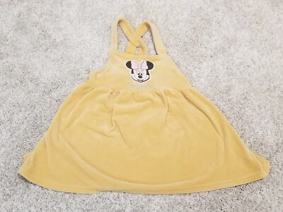Toddler Girls Size 2T  Disney Gold/Pink Minnie Mouse Sleeveless Ruffle Dress EUC - Image 1 of 4